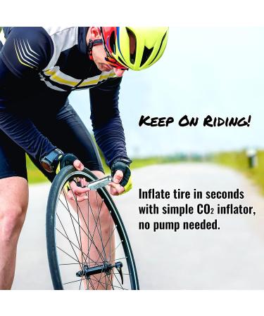 Tirellix 16g Threaded CO2 Cartridges - 5 Pack for Bike Tire Inflator, C02 Pump - Fast Air Refill for Bicycle MTB - 3/8-24 TPI Neck, Standard C0 2 Inflation Tools - Buy Online on GoSupps.com