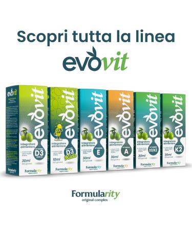  FORMULARITY EVOVIT VITAMIN K2-7 months - Lasts 7 months - In Italian virgin olive oil extra cold pressed - Natural supplement with high bioavailability - Made in Italy - 30ml - Buy Online on GoSupps.com