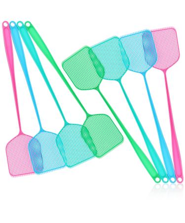 COM -FOUR 8x fly clapping made of plastic - insect protection in bright colors - light and flexible mosquito protection - with scrapers selection varied (08 pieces - 50 cm)