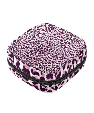 Sanitary Napkin Storage Bag Pink Leopard Print Menstrual Cup Pouch Nursing Pad Holder Tampon Bags Feminine Product Pouches Portable Period Kit Bag Color 10