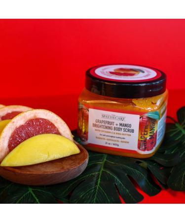 Shop Grapefruit + Mango Brightening Body Scrub | Ultra Hydrating Exfoliating Body Care - 21 oz - Buy Online on GoSupps.com