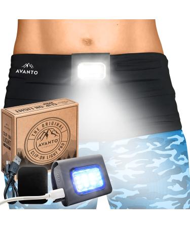 AVANTO PRO Clip On Running Light, Original, 300Lumen LED Light, 2-3h Usetime, USB Rechargeable Night Running Lights for Runners, Joggers, Dog Walking Night Running Gear, Addon to Reflective Vests 300 Lumen Pro 1-pack