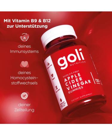 Goli Nutrition Apple Cider Vinegar Gummies - 500mg Vegan Gluten-Free Non-GMO 120 Count - Lab-Tested No Gelatin - Buy Online on GoSupps.com