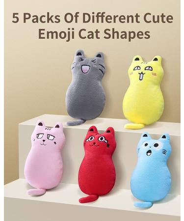 Feeko Cat Catnip Pillow Toys Set Interactive Rattle Sound Cat Toys for Indoor Cats (5 Pack) - Buy Online on GoSupps.com