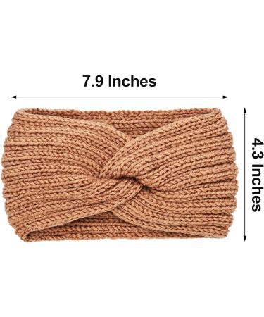 Chunky Knit Headband Set for Women - Black, Dark Grey, Camel, Beige - Buy Online on GoSupps.com
