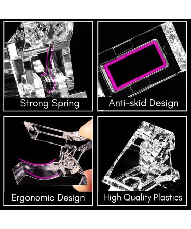 Makartt Nail Tip Clips & Dual Forms Kit - 12Pcs Clear Acrylic Clips + 72Pcs Molds for Poly Gel Nails | Beginner's Nail Art Tools - Buy Online on GoSupps.com