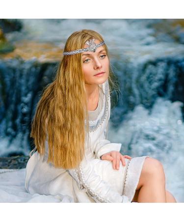 Coteeza Dragon and Moon Viking Crown Fairy Circlet Celtic Braided Headpiece Silver Black Renaissance Headband for Medieval Wedding, Carnival Cosplay - Unisex Hair Accessory - Buy Online on GoSupps.com