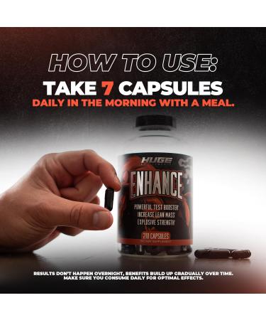Buy Huge Supplements Enhance - Natural Testosterone Booster for Men | Increase Strength Size & Stamina - 240 Capsules - Global Shipping - Buy Online on GoSupps.com
