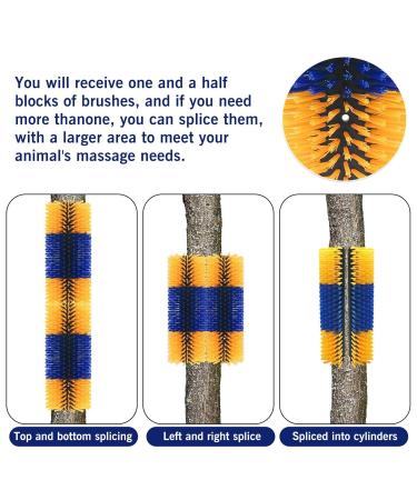 Generic Cattle Scratch Brush - Cow Brush for Itching Relief | Perfect for Cattle Horses Sheep & Pigs - Yellow - Buy Online on GoSupps.com