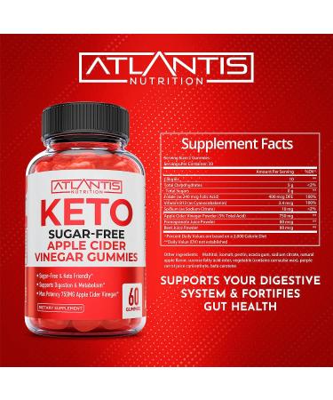 Sugar-Free Keto ACV Gummies for Weight Loss | 750MG ACV | Supports Digestion, Advanced Weight Loss, Detox & Cleansing | 60 Gummies - Buy Online on GoSupps.com