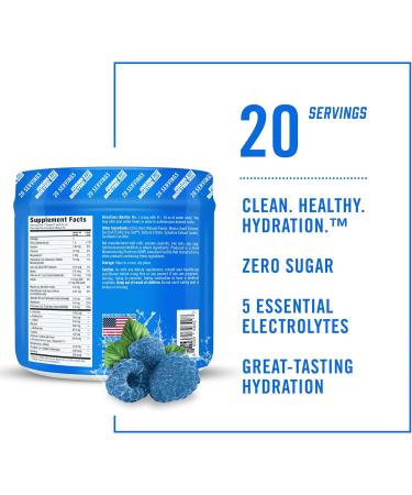 BioSteel Zero Sugar Hydration Mix - Blue Raspberry Flavor | 5 Essential Electrolytes | 20 Servings - Shop Internationally for Ultimate Hydration - Buy Online on GoSupps.com