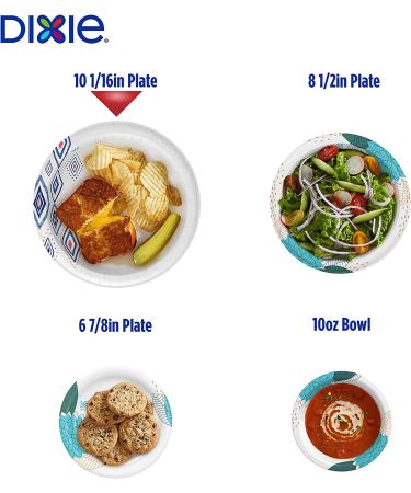 6-inch Dinner Size Dixie Paper Plates - 220 Count (Pack of 5) - Disposable Plate Set - Buy Online on GoSupps.com