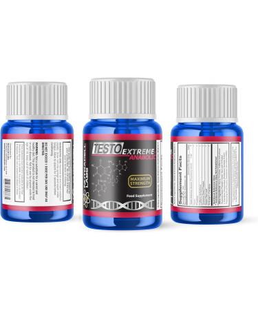 Testo Extreme Anabolic - Premium Testosterone Booster for Muscle Growth & Strength | 2 Bottles (60ml - Buy Online on GoSupps.com