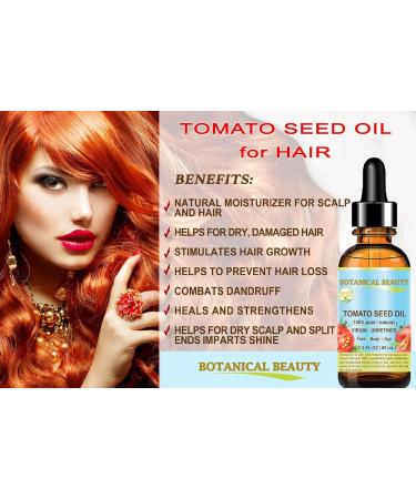 Botanical Beauty TOMATO SEED OIL 100% Pure Natural Virgin Unrefined Cold-pressed Carrier Oil for Face Skin Body Hair Lip Nails. Rich in Vitamin E Lycopene (4 Fl Oz) - Buy Online on GoSupps.com