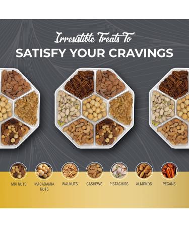 Assorted Nut Tray - Gourmet Nuts for Gift Baskets | Christmas, Birthday, Get Well Soon, Anniversary Gift | Holiday Snack Mix Food Box for Sympathy Gift Basket - Buy Online on GoSupps.com