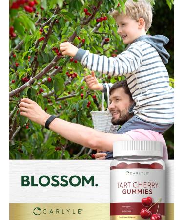 Carlyle Tart Cherry Gummies - 2000mg 70 Count | Vegan Non-GMO Gluten Free | Cherry Flavor - Buy Online on GoSupps.com