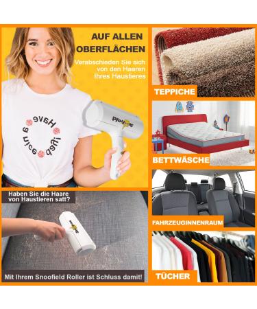 Snoofield Animal Hair Remover | Reusable Lint Roller for Dogs & Cats | Portable Fur Catcher for Furniture Couch Carpet & Clothing - Buy Online on GoSupps.com