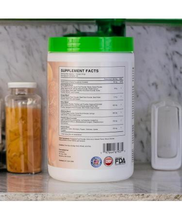 Green Superfoods | Fruits & Vegetables Supplements | Natural Energy Supplements | Vitamins & Minerals | Spinach Spirulina Beetroot Mango Wheatgrass Green Tea | 100% Non-GMO (300g) - Buy Online on GoSupps.com