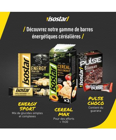 Isostar - Pulse Chocolate Hazelnut Bars - Energy Bars Source of Carbohydrates and Vitamins - Energy Supply - 1950 - Buy Online on GoSupps.com