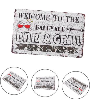 Yardenfun 1pc Tin Painting Beer Signs Antique Decor Retro Decor Backyard Quote Sign Metal Sign Coffee Plaque - Buy Online on GoSupps.com