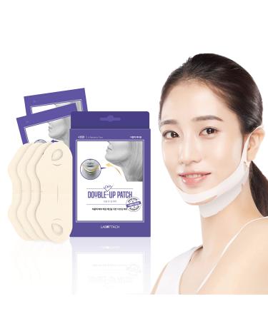 Double Chin Reducer & Neck wrinkle patches 4 pcs. Neck firming patches with Collagen  Ceramide  Hyaluronic Acid & Avocado Oil. Hydration & instant face lift neck mask - Labottach Korean Skincare