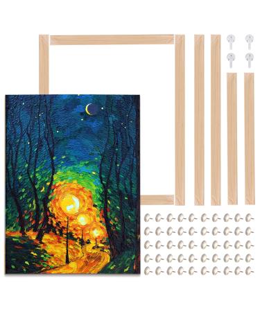 Caydo 2 Pack Canvas Stretcher Bars Kit 12x16 Inch Removable Canvas Wooden Frames for Prints Oil Paintings Paint by Numbers & Poster 12 x 16inch