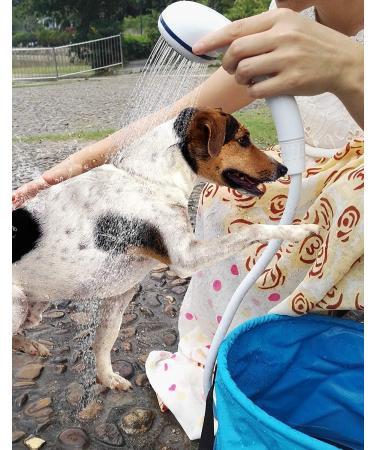 Iron Hammer Portable Electric Camping Shower with Shut Off Valve - Blue - Buy Online on GoSupps.com