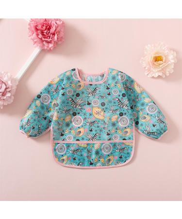 Yealoo 3pcs Baby Bibs with Sleeves - Waterproof Washable Bibs for 6-30 Months - Perfect for Eating & Playing - Buy Online on GoSupps.com