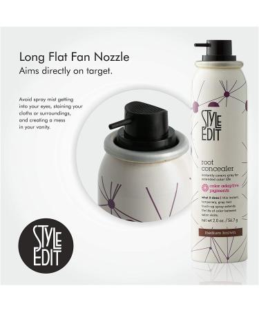 Medium Brown Root Concealer Spray - Instantly Covers Grey Hair - 2oz - Pack of 1 - Buy Online on GoSupps.com