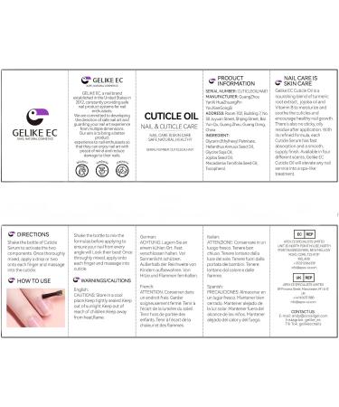 Gelike EC Cuticle Oil For Nails - Natural Pomegranate Smell Essential Oil Blend of JOJOBA Oil and Vit E Smooth and Nourishing Nails 16ml 01 - Pomegranate - Buy Online on GoSupps.com