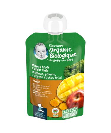 Nestle Gerber Nestle Gerber Organic Puree Mango Apple Carrot & Kale 128ml Pouch