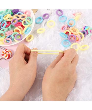 Phoetya Baby Hair Ties 200 Pcs - Candy Color Elastic Hair Bands for Kids Girls - Buy Online on GoSupps.com