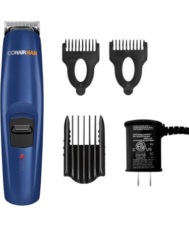 ConairMAN Beard Trimmer & Grooming Kit for Men - Includes Nose & Ear Trimmer 5-Position Comb - Battery Operated Blue | International Shipping Available - Buy Online on GoSupps.com