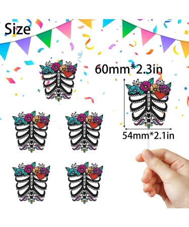 Mexican Day of the Dead Cupcake Toppers Set of 18 - Dia De Los Muertos Party Sugar Skeleton Decoration - SugarGera - Buy Online on GoSupps.com