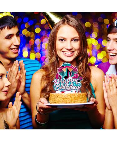 Music Birthday Cake Topper 25pcs Music Cupcake Toppers for Girl'S Music Karaoke Themed Cake Decorations Music Tok Party Birthday Supplies Celebration Favor - Buy Online on GoSupps.com