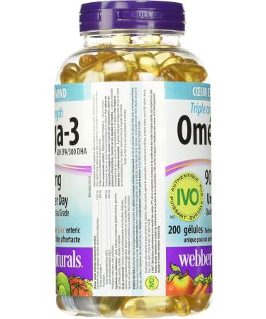 Webber Naturals Triple Strength (Omega 3) 900 Mg 200 Softgels 200 Count - Buy Online on GoSupps.com