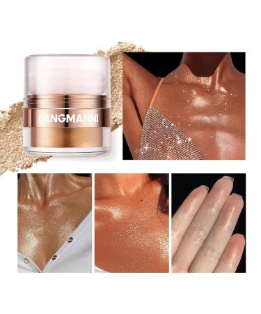 AKARY Silver Shimmer Powder Highlighter | Intense Glow Illuminator Makeup | High Impact Dewy Finish (0.25 oz - Buy Online on GoSupps.com