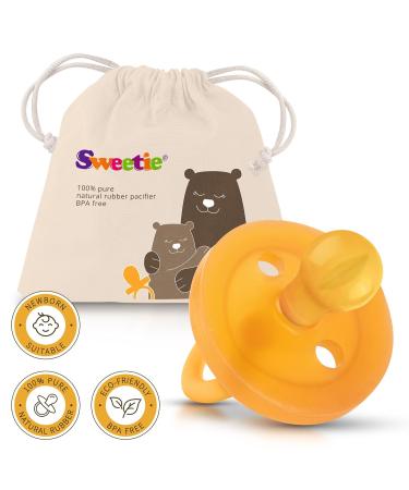 Buy Sweetie Natural Rubber Pacifier - Rounded 6-12 Months | 1 Piece for Comfort & Safety - Buy Online on GoSupps.com