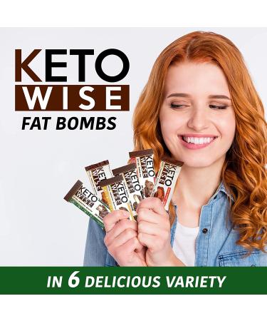 Keto Wise Fat Bombs | Chocolate with MCT Oil | Low Fat, Low Carb Snack | 7g Fat, 2g Net Carbs | Peanut Caramel Nougat | Pack of 16 - Buy Online on GoSupps.com