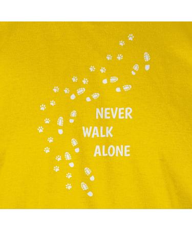 Shirtracer Women's Shirt - Perfect Gift for Dog Owners - Never Walk Alone Paw Prints - Yellow XL - Buy Online on GoSupps.com