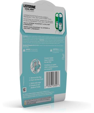 Listerine - Pocketpaks Oral Care Strips Cool Mint - 72 Strips 24 count (Pack of 3) - Buy Online on GoSupps.com