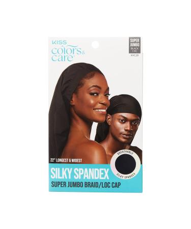 KISS COLORS & CARE Spandex Braid/Loc Cap  Super Jumbo - Comfortable  Stretchy & Mark-Free for All Hair Types - Great for Protective Styles Including Long Braids  Locs  and Weaves Black - Buy Online on GoSupps.com