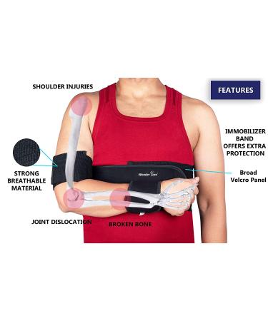 WC Youth Shoulder Support Brace- Size 4 (41-45 inches) - Left-Right Arm Sling for Shoulder Immobilization and Stabilization - Rotator Cuff Surgery Recovery Sling - Compression Brace (Pack of 1) - Buy Online on GoSupps.com