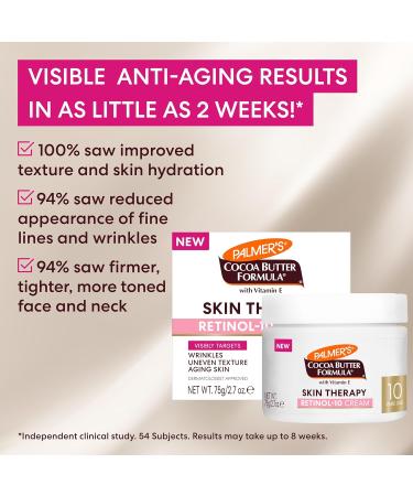 Palmer's Cocoa Butter Formula Face Cream Skin Therapy Retinol-10 Moisturizer 2.7 Oz Vitamin E & Hyaluronic Acid Helps Reduce Fine Lines & Uneven Skin Tone 48Hr Moisture Dermatologist Approved - Buy Online on GoSupps.com