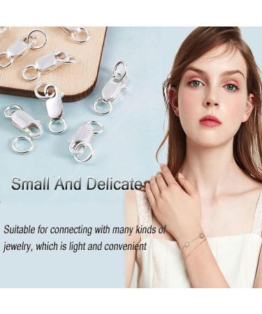 925 Sterling Silver Lobster Claw Clasp with Jump Rings - 10mmx4mm - 3 Pack - Made in Italy - Buy Online on GoSupps.com