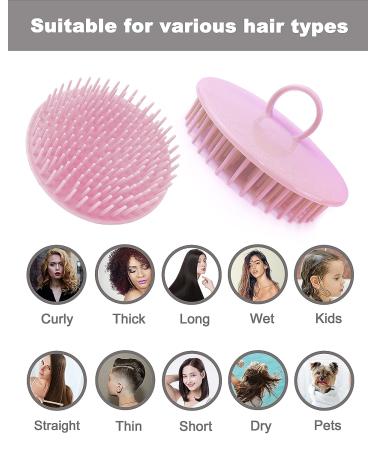 6 Pcs Hair Scalp Massager Shampoo Brush Set for Dandruff Relief - Soft Scalp Scrubber for Adults, Kids, and Pets - Buy Online on GoSupps.com