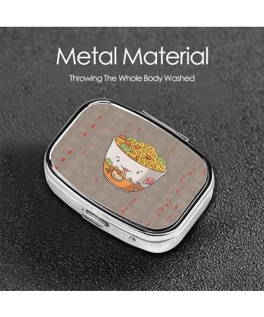 Egg Cup Noodle Ramen Pill Case | Cute 2 Compartment Travel Pill Box Organizer for Purse | Perfect Gift - Buy Online on GoSupps.com