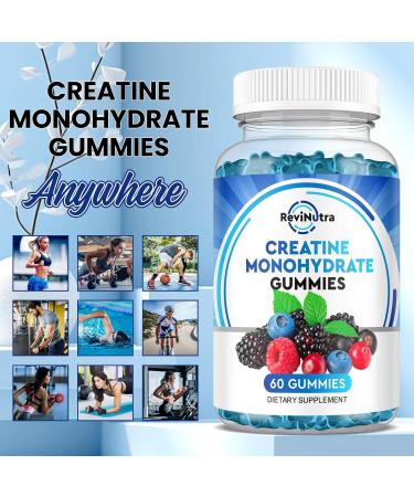 Buy Vegan Creatine Monohydrate Gummies - Muscle Growth & Recovery - Mixed Berry Flavor - 60 Chewables for Men & Women - Buy Online on GoSupps.com