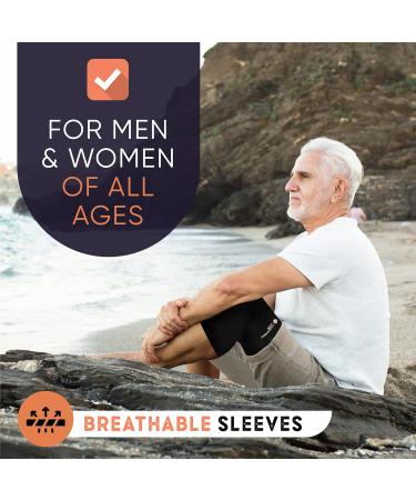 2 Pack Copper Joe Knee Compression Sleeve for Pain Relief - X-Large | Meniscus Tear, Arthritis, ACL Support | Ideal for Weightlifting, Running | Men & Women - Buy Online on GoSupps.com