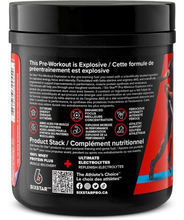 Six Star Pre-Workout Explosion Blue Raspberry (30 Servings) - Preworkout Energy Powder Supplement for Men & Women - Pre Workout Drink Mix with Creatine & Beta Alanine -Sports Nutrition Products Blue Raspberry 30 Servings (Pack of 1) - Buy Online on GoSupps.com